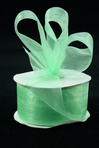 Organza Ribbon , Mint, 1.5 Inch x 25 Yards (1 Spool) SALE ITEM